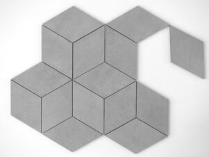 płytki romby ROMBUS S-LINE LIGHT 27x15,5 jasny szary