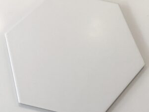 płytki heksagonalne białe HEXON SOLID WHITE MAT 25x28