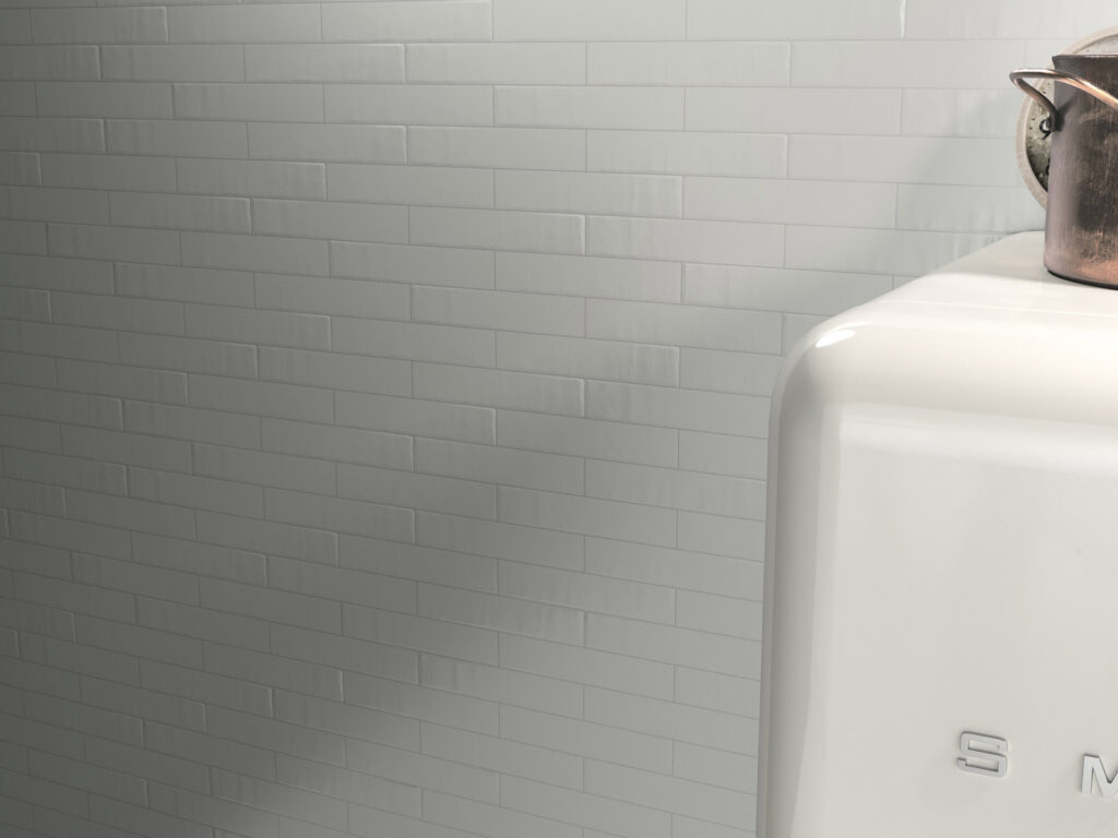 płytki białe cegiełka jodełka mat