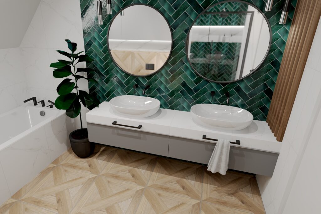 PŁYTKI zieleń butelkowa