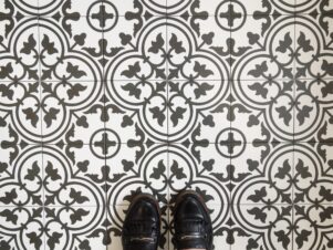 płytki patchwork biało czarne marokańskie