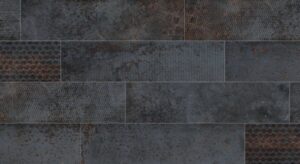 gres 3D decor COSTRUIRE NERO METALO 120x30