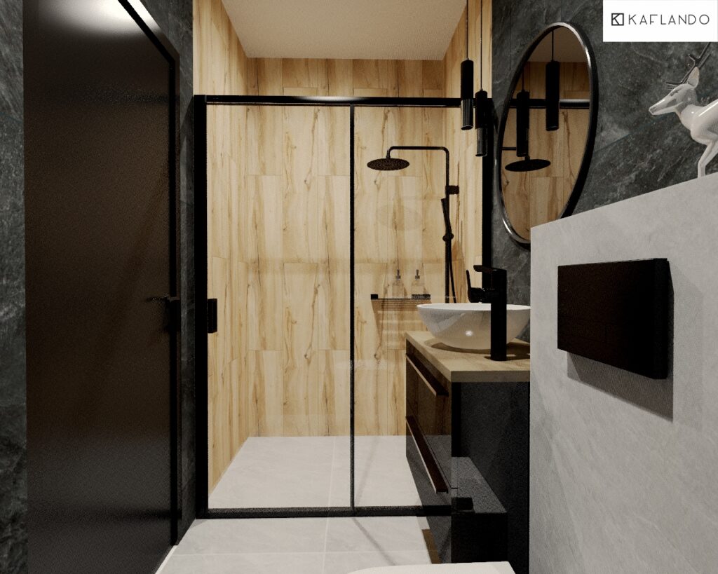 płytki imitujące czarny łupek