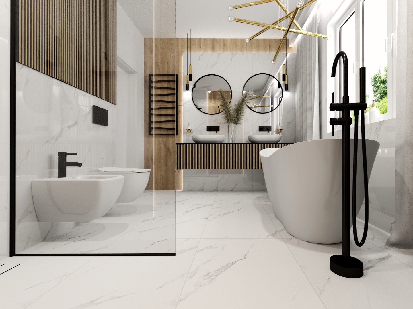 płytki calacatta w łazience