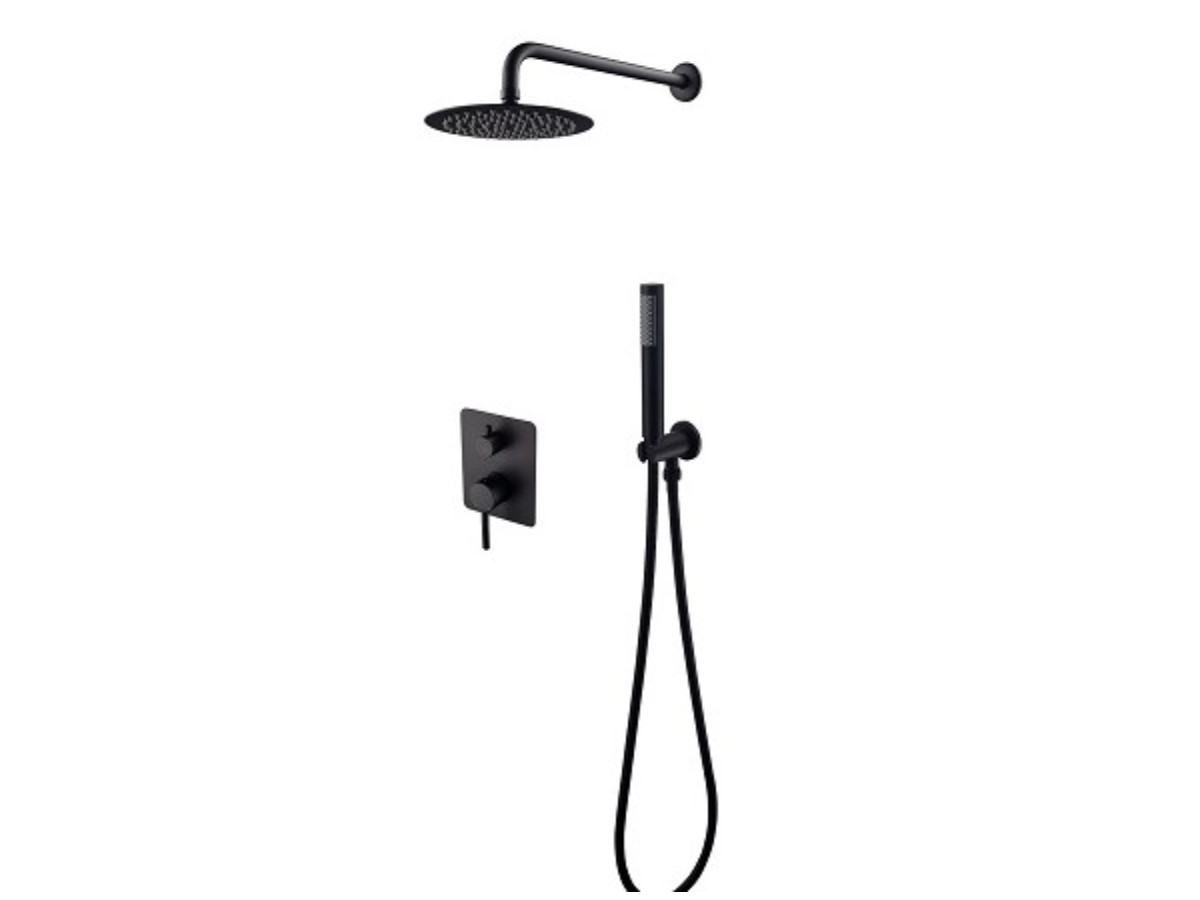 BESCO zestaw prysznicowy DECCO ILLUSION I czarny matt