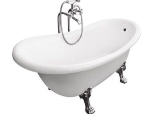 wanna wolnostojąca BESCO OTYLIA 160 łapy BIAŁE