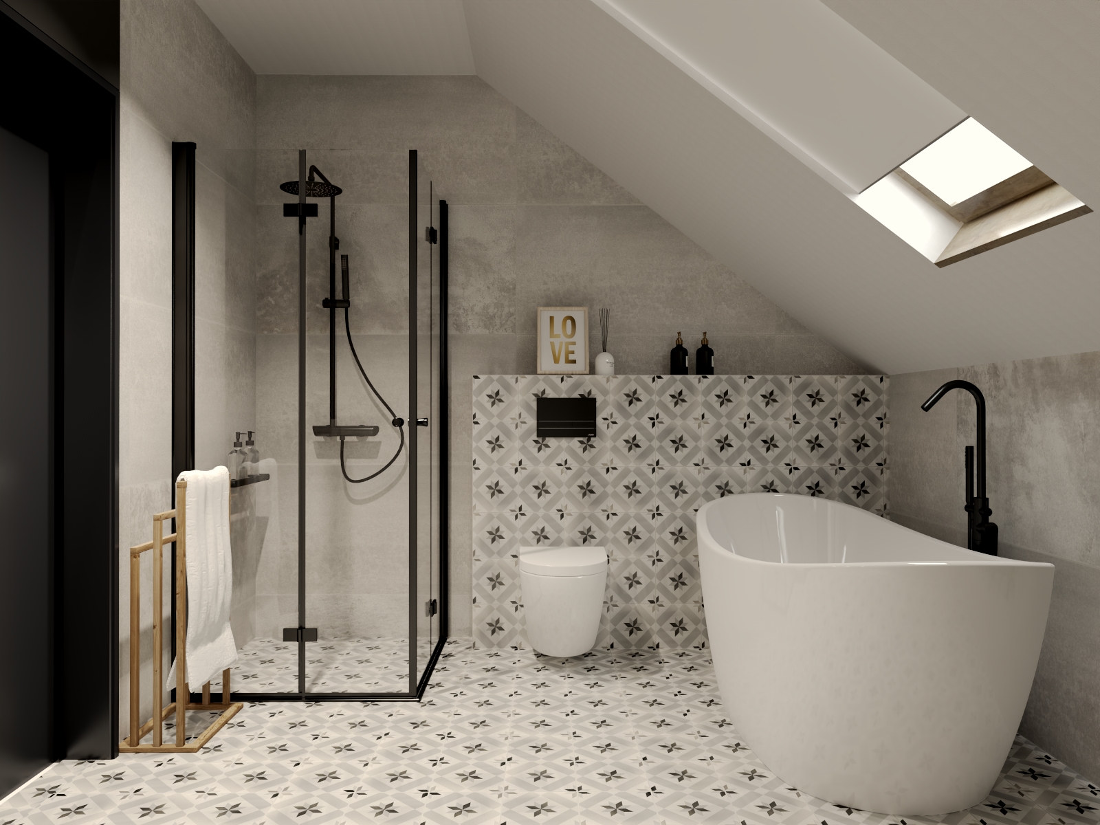 Płytki patchwork łazienka