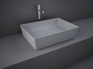 umywalka nablatowa szara RAK- FEELING prostokątna 50 cm