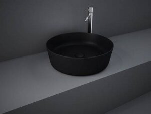 umywalka nablatowa czarna FEELING okrągła 42 cm