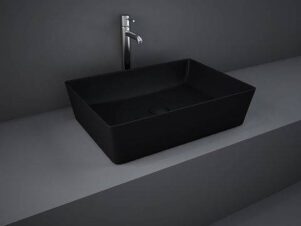 umywalka nablatowa czarna RAK- FEELING prostokątna 50 cm