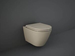 Miska wisząca wc cappuccino mat RAK FEELING Rimless + deska wolnoopadająca