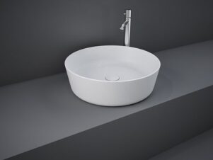 umywalka nablatowa biała RAK- FEELING okrągła 42 cm