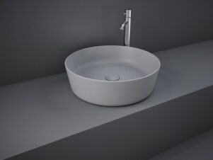 umywalka nablatowa szara RAK- FEELING okrągła 42 cm