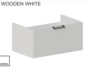 szafka wisząca WOODEN como BIAŁY MAT lamele 80x40x50 cm