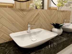 umywalka nablatowa biała prostokątna z/o RAK- VARIANT 55x42 cm