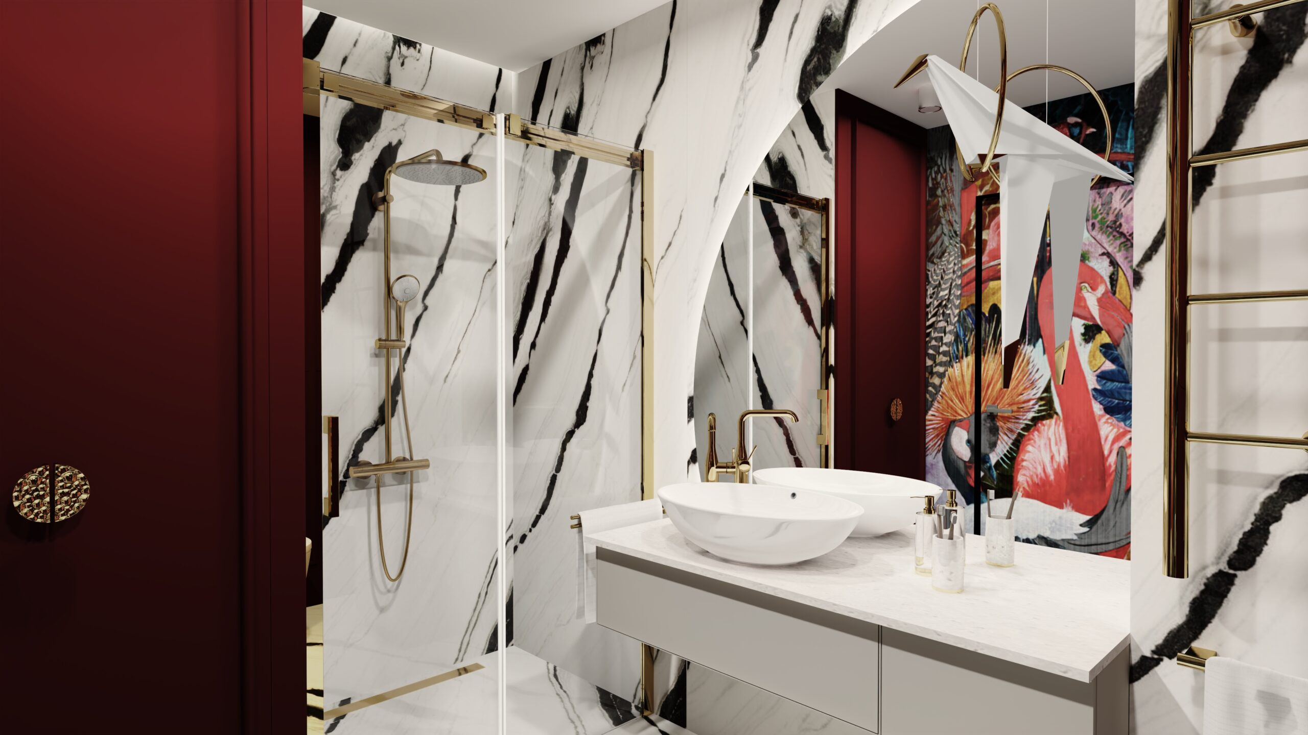 gres panda white biały marmur