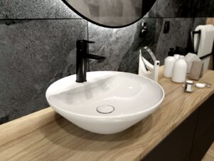 umywalka nablatowa biała z/o RAK- VARIANT 42x42 cm