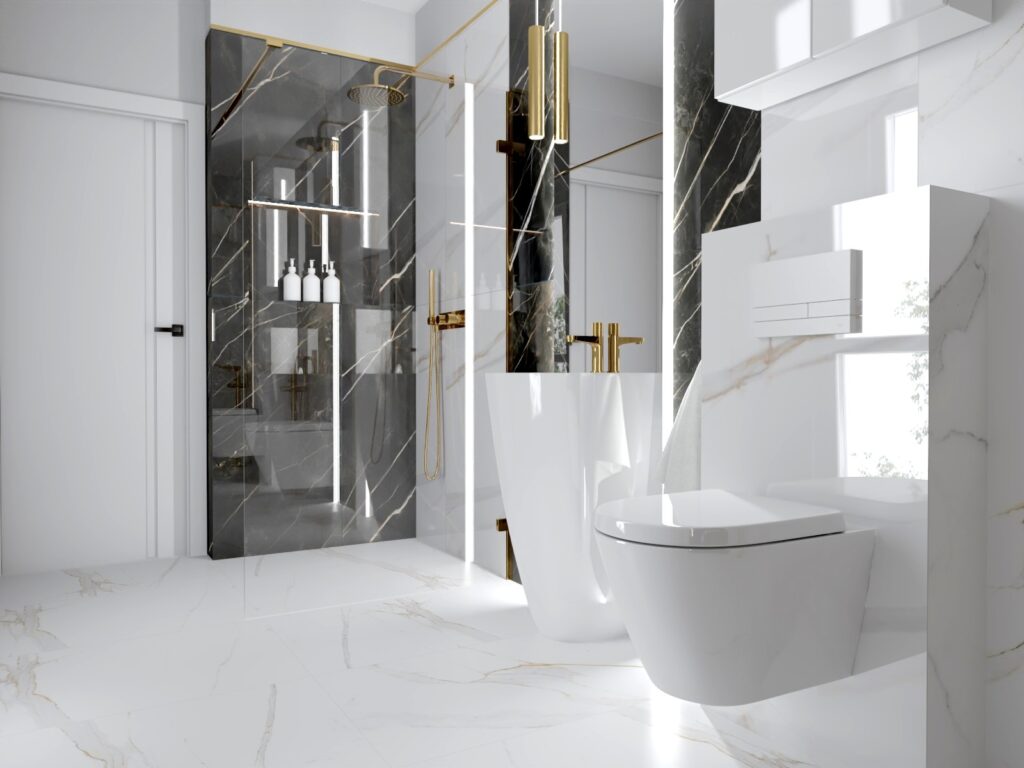 płytki biały marmur