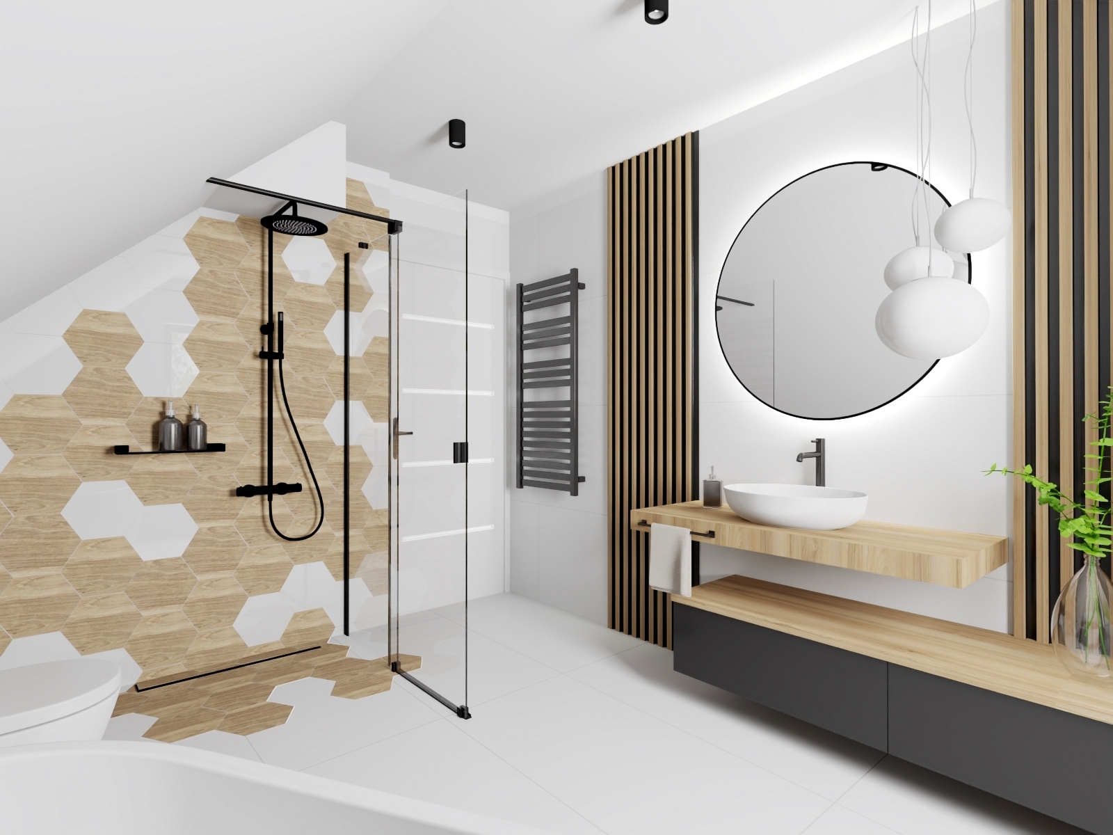 heksagon atlas wood solid white