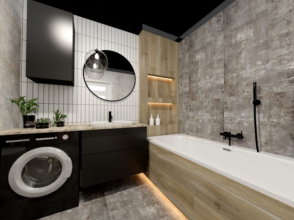 łazienka w stylu industrialnym