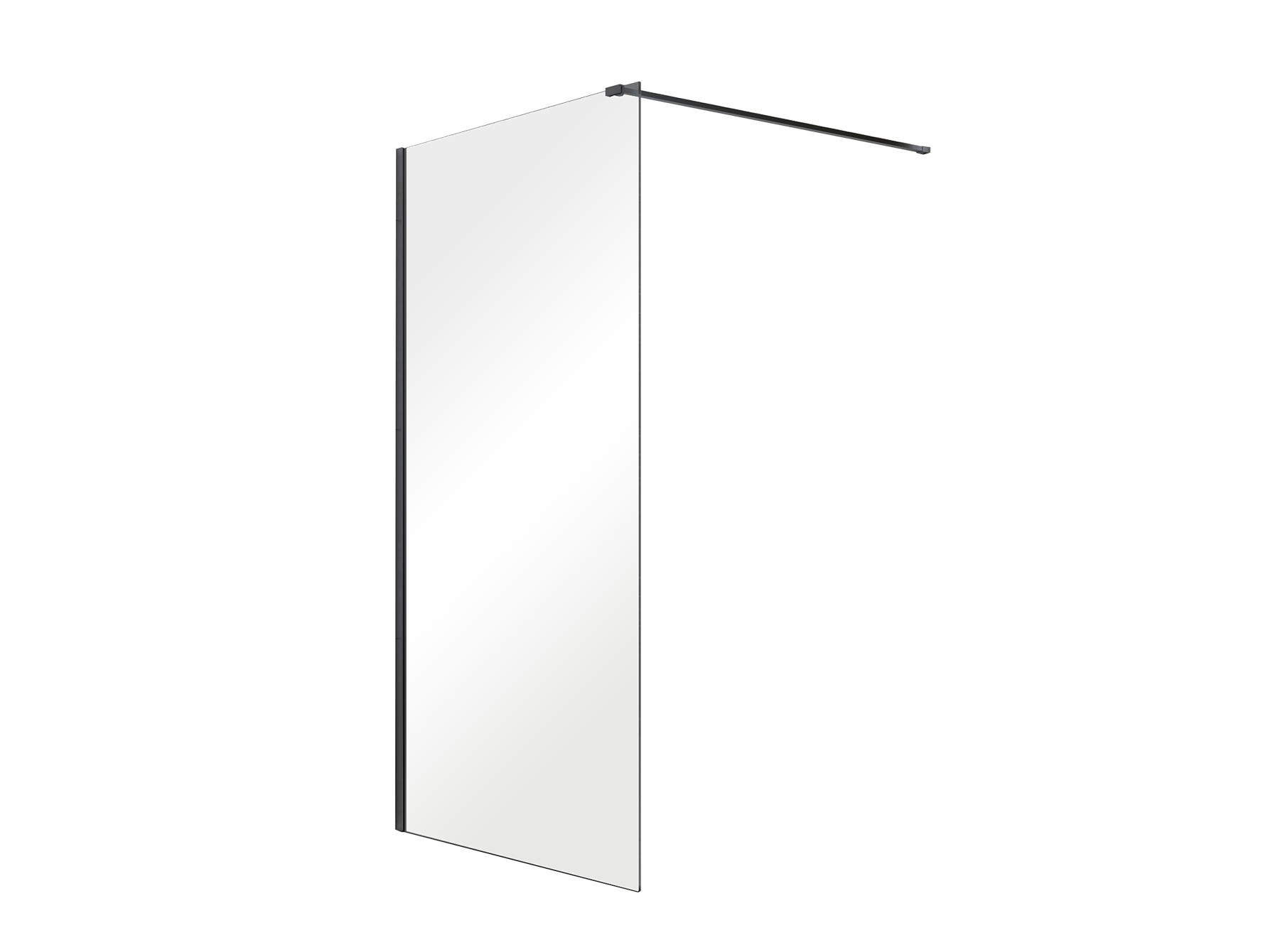 AVEO BLACK 90x195cm ścianka szyba prysznicowa