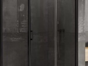 kabina przesuwna PRIME BLACK 120x80 lewa