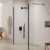 kabina walk in NEW MODUS BLACK 100x200cm ścianka prysznicowa