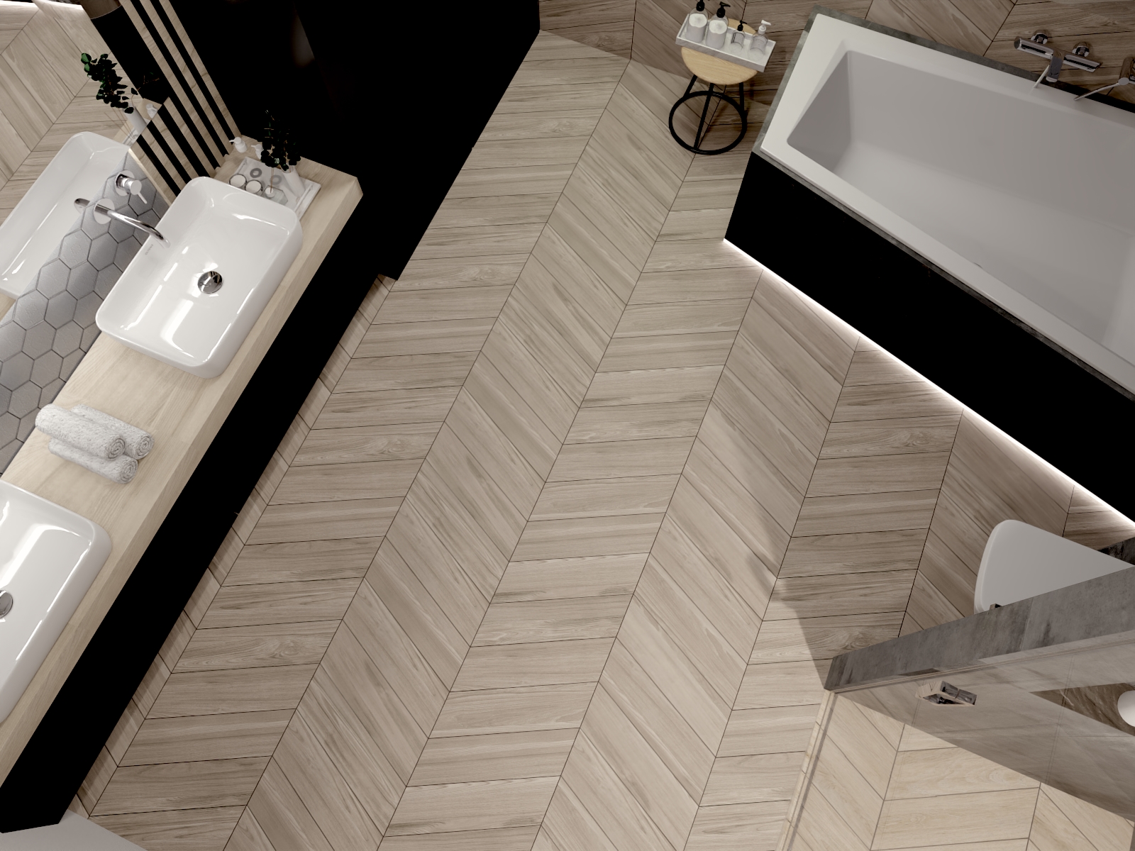 płytki CHEVRON RIVER NATURAL 57x15 GAT.1