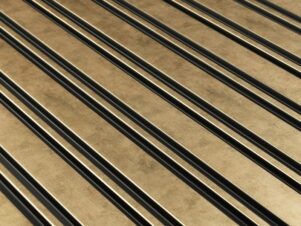 lamela ścienna złota MILO 12,2x270