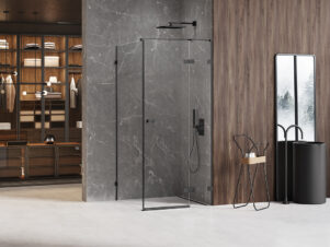 NEW TRENDY KABINA KWADRATOWA AVEXA 80x80x200 cm PRAWA czarna