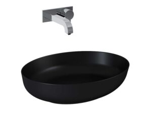 UMYWALKA RIKA 52x40 BLAT, CERAM BLACK MATT
