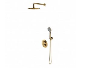 OMNIRES termostatyczny system prysznicowy podtynkowy Y złoty