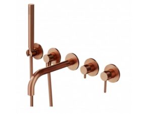 OMNIRES bateria wannowa 5-otworowa podtynkowa Y miedź szczotkowana