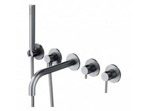 OMNIRES bateria wannowa 5-otworowa podtynkowa Y nikiel