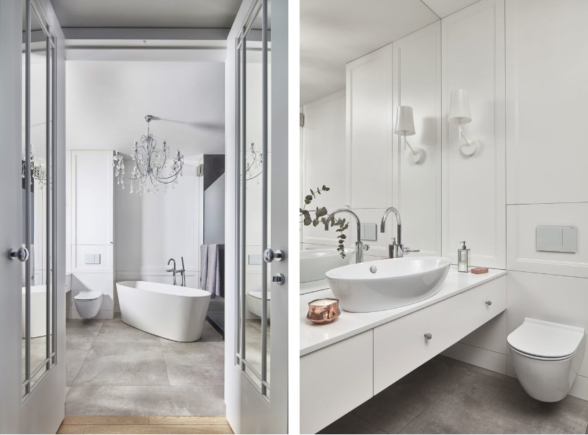 Aranżacja małej łazienki w białym kolorze