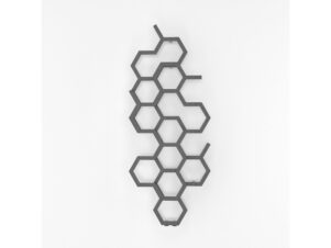 TERMA grzejnik dekoracyjny pionowy HEX 1220x486 grafit