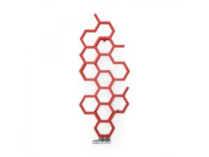 TERMA grzejnik dekoracyjny pionowy HEX 1220x486 czerwony