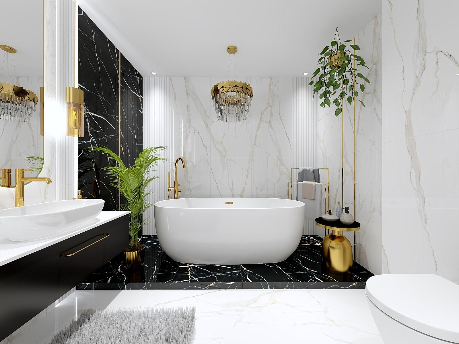 calacatta gold łazienka