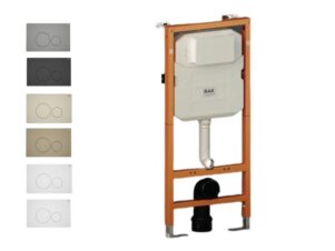 Komplet Stelaż podtynkowy do wc RAK ECOFIX 12 cm z przyciskiem okrągłym