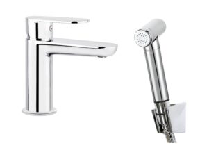 DEANTE bateria umywalkowa ze słuchawką typu bidetta ALPINIA chrom