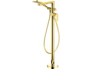 DEANTE bateria wannowa wolnostojąca z zestawem prysznicowym ALPINIA złoty