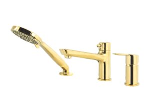 DEANTE bateria wannowa 3-otworowa ARNIKA złoty