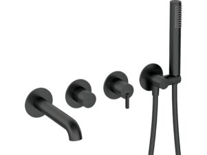 DEANTE bateria wannowa 4-otworowa podtynkowa SILIA nero