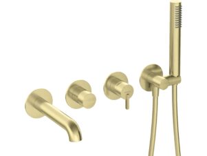 DEANTE bateria wannowa 4-otworowa podtynkowa SILIA złoto szczotkowane