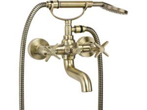 DEANTE bateria wannowa z zestawem prysznicowym TEMISTO mosiądz