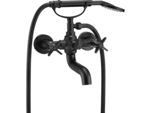 DEANTE bateria wannowa z zestawem prysznicowym TEMISTO nero