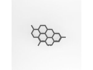 TERMA grzejnik dekoracyjny poziomy HEX 422x711 grafit