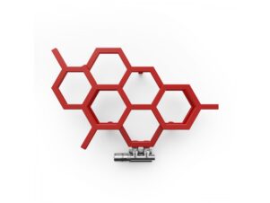 TERMA grzejnik dekoracyjny poziomy HEX 422x711 czerwony