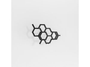 TERMA grzejnik dekoracyjny poziomy HEX 422x711 czarny