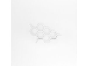 TERMA grzejnik dekoracyjny poziomy HEX 422x711 biały